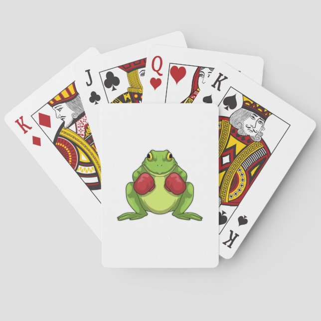 Frog Boxer Boxing gloves Poker Cards (Back)