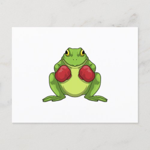 Frog Boxer Boxing gloves Postcard