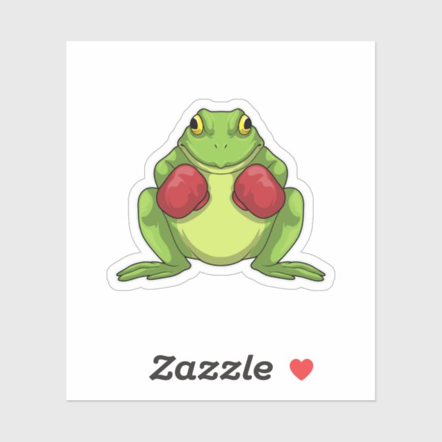 Frog Boxer Boxing gloves Sticker (Sheet)