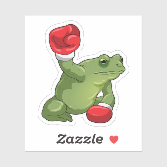 Frog Boxer Boxing gloves Sticker (Sheet)