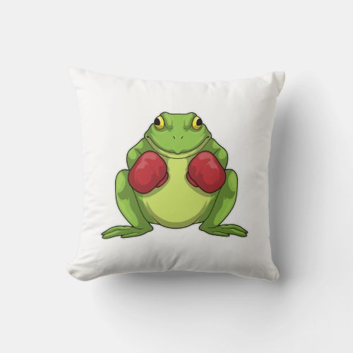 Frog Boxer Boxing gloves Throw Pillow