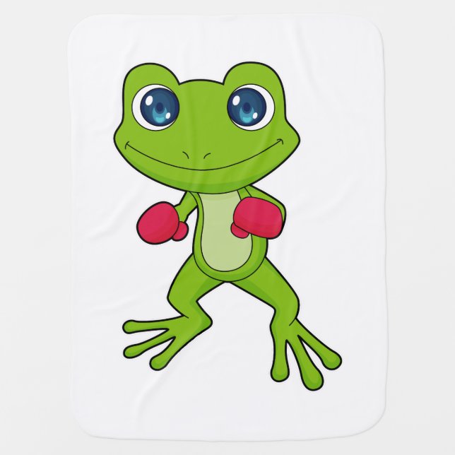 Frog Boxing Boxer Boxing gloves Baby Blanket (Front)