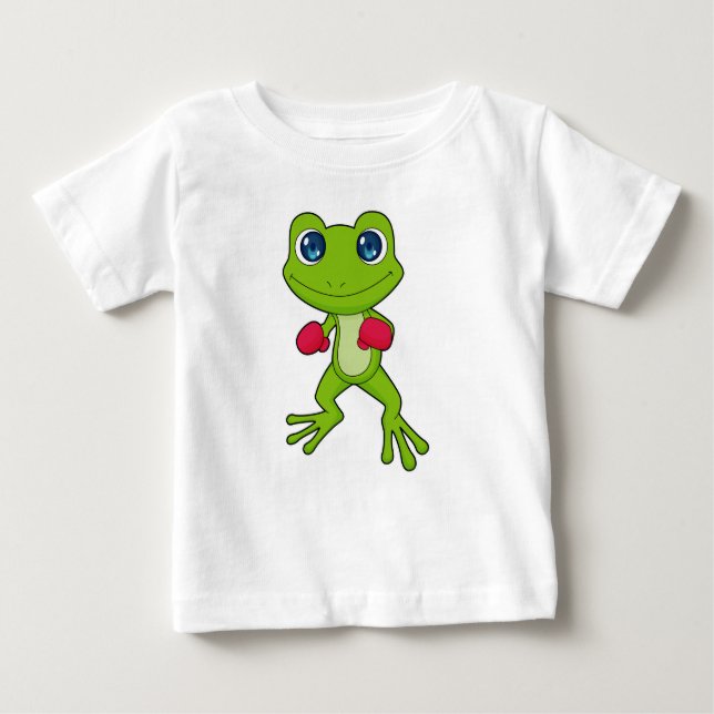 Frog Boxing Boxer Boxing gloves Baby T-Shirt (Front)
