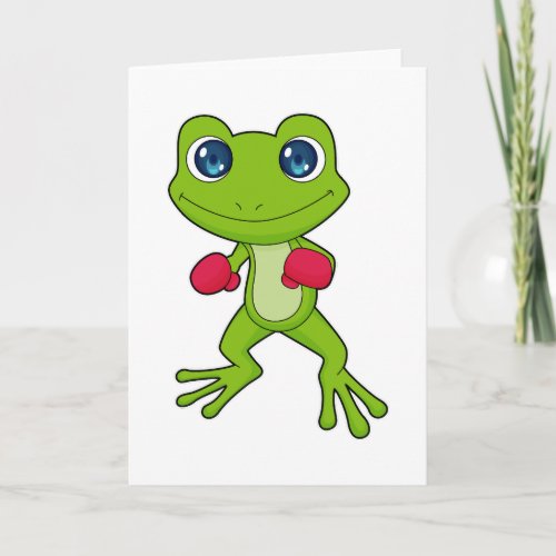 Frog Boxing Boxer Boxing gloves Card