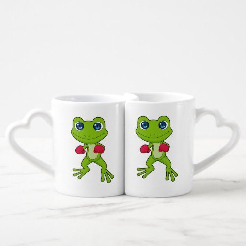 Frog Boxing Boxer Boxing gloves Coffee Mug Set
