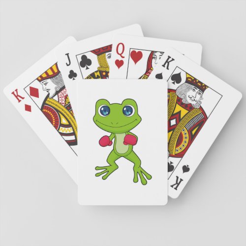 Frog Boxing Boxer Boxing gloves Poker Cards