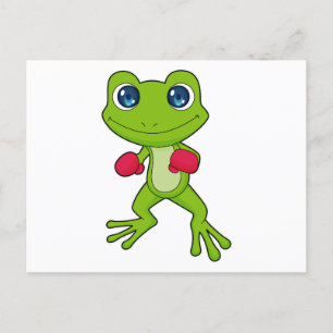 Frog Boxing Boxer Boxing gloves Postcard