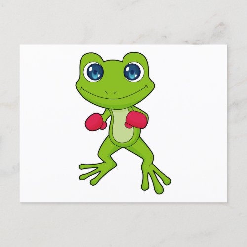 Frog Boxing Boxer Boxing gloves Postcard