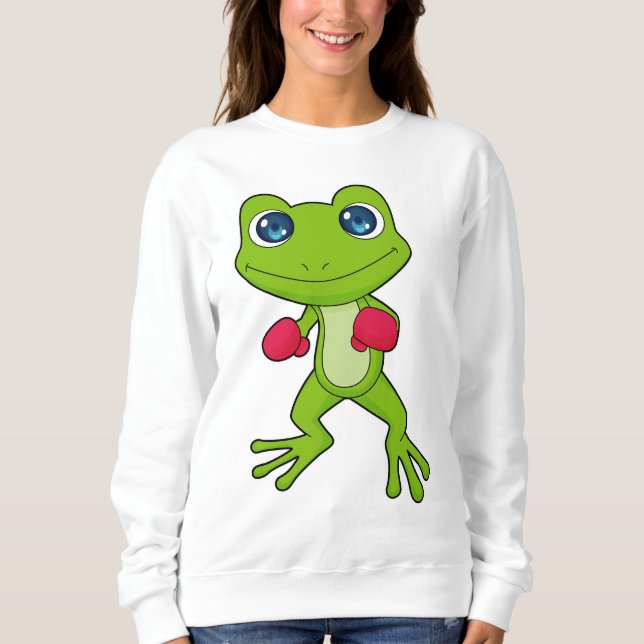 Frog Boxing Boxer Boxing gloves Sweatshirt (Front)