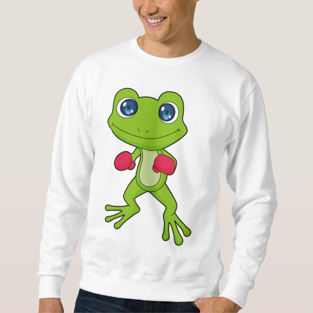 Frog Boxing Boxer Boxing gloves Sweatshirt (Front)