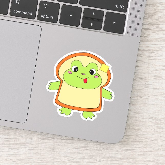 Frog Bread Aesthetic Costume Sticker (Detail)