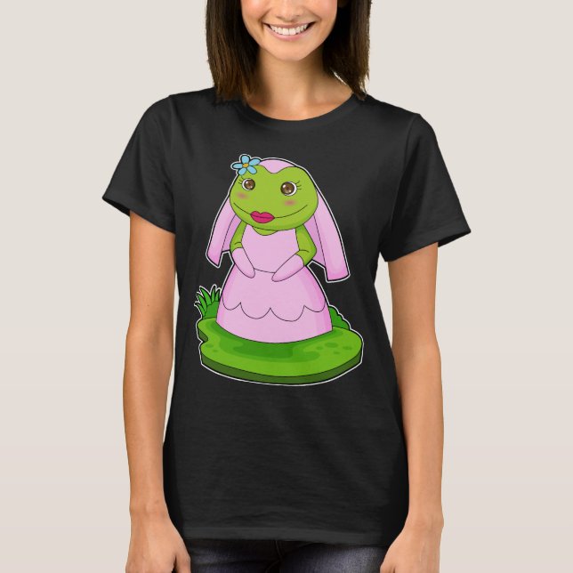 Frog Bride Flower Wedding T-Shirt (Front)
