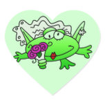 Frog Bride T-shirts and Gifts Heart Sticker