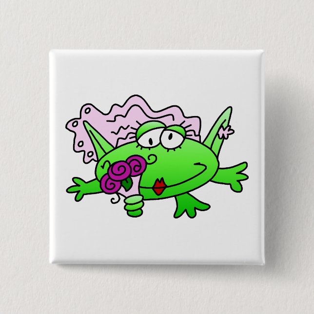 Frog Bride T-shirts and Gifts Pinback Button (Front)