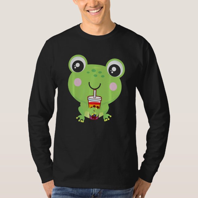 Frog Bubble Tea Lgbt Gay Pride Lgbt Flag   T-Shirt (Front)