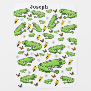 Frog Bumblebee Butterfly Baby Blanket