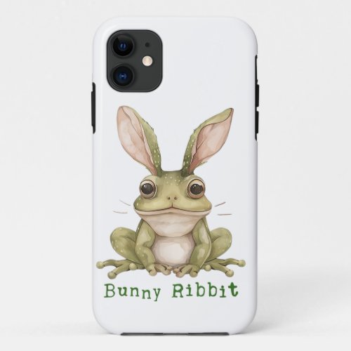 Frog Bunny Rabbit Floppy Ears Toad Funny Easter  iPhone 11 Case
