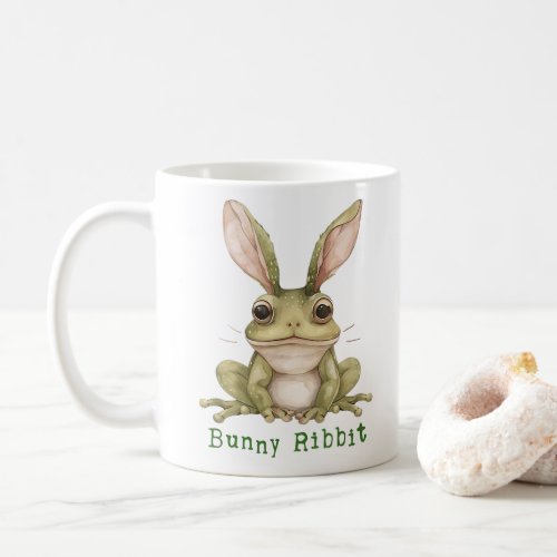 Frog Bunny Rabbit Floppy Ears Toad Funny Easter  Coffee Mug