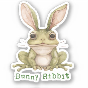 Frog Bunny Rabbit Floppy Ears Toad Funny Easter Sticker