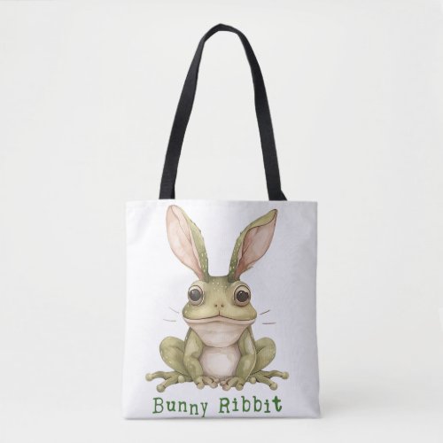 Frog Bunny Rabbit Floppy Ears Toad Funny Easter  Tote Bag