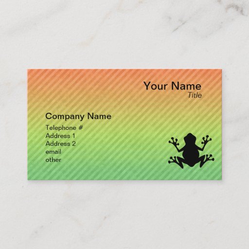 Customizable Frog Business Card Templates