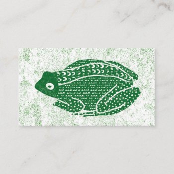 Frog Business Cards - Green Frog by NeatBusinessCards at Zazzle