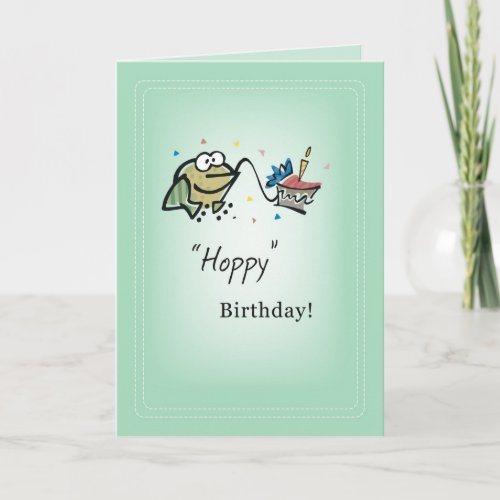 Frog Cake Birthday Card