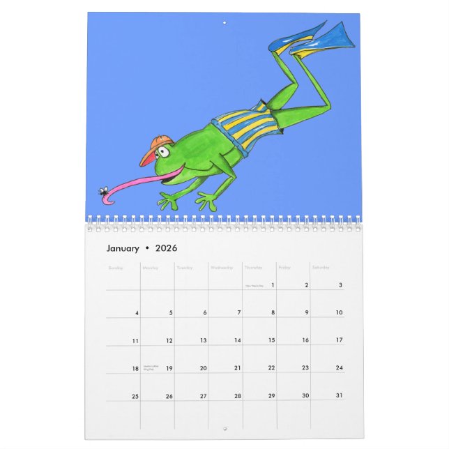 Frog  Calendar (Jan 2026)