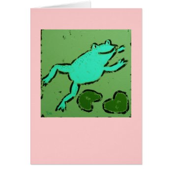 Frog Card by ronaldyork at Zazzle