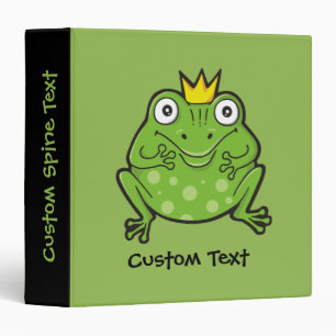 Frog Cartoon 3 Ring Binder