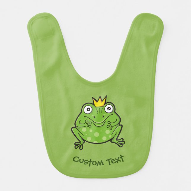 Frog Cartoon Baby Bib (Front)