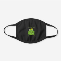 Frog Cartoon Black Cotton Face Mask