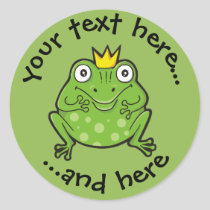 Frog Cartoon Classic Round Sticker