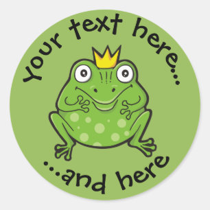 Frog Cartoon Classic Round Sticker