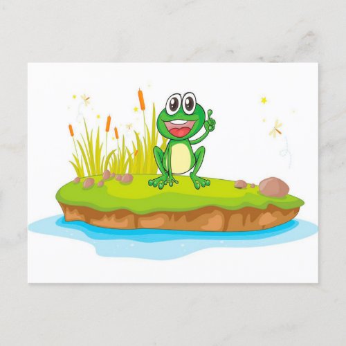 Frog cartoon cute  Awesome gift Holiday Postcard