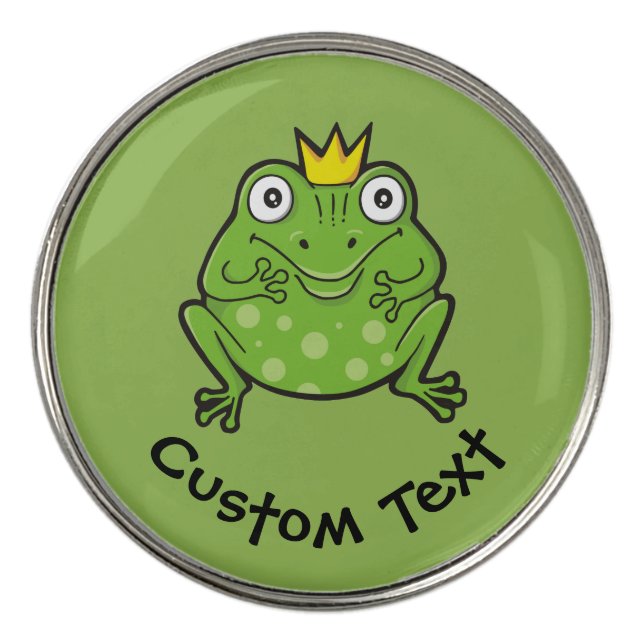 Frog Cartoon Golf Ball Marker (Front)