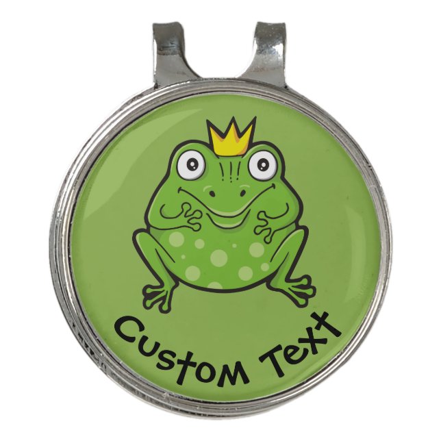 Frog Cartoon Golf Hat Clip (Front)