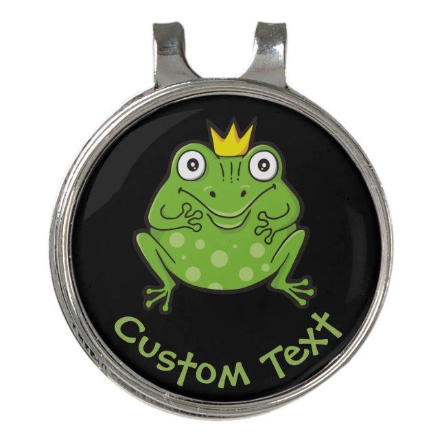 Frog Cartoon Golf Hat Clip (Front)