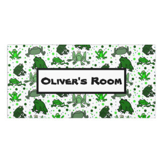 Frog Cartoon Kids Bedroom Door Sign