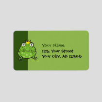 Frog Cartoon Label