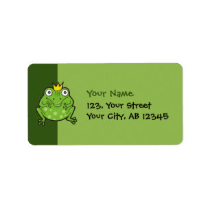 Frog Cartoon Label