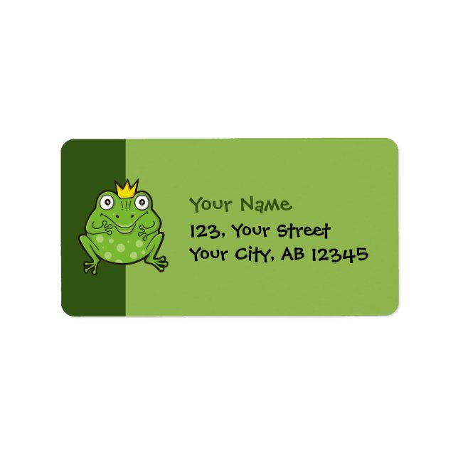 Frog Cartoon Label (Front)