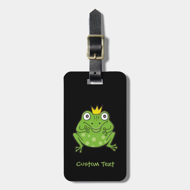 Frog Cartoon Luggage Tag (Front Vertical)