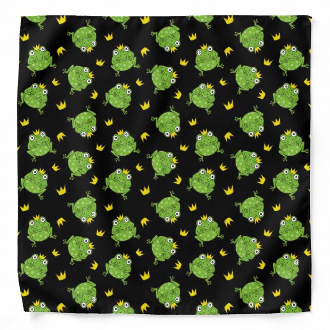 Frog Cartoon Pattern Bandana (Front)