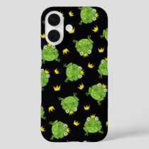 Frog Cartoon Pattern iPhone 16 Case