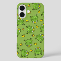 Frog Cartoon Pattern iPhone 16 Case