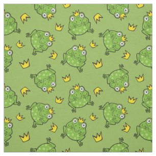 Frog Cartoon Pattern Fabric