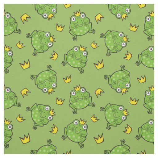 Frog Cartoon Pattern Fabric