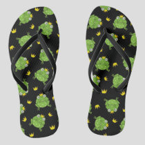 Frog Cartoon Pattern Flip Flops