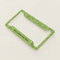 Frog Cartoon Pattern License Plate Frame